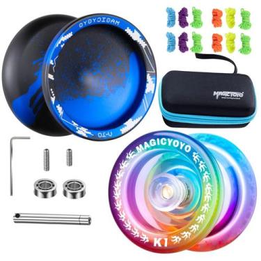 Imagem de Pacote MAGICYOYO Yoyo com 2 Yoyos Unresponsive Yo-yo V10 preto, azul e