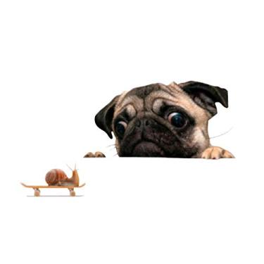 Imagem de Adesivos Divertidos de Cachorro 3D para Janela Carro Notebook Bagagem Skate Bicicleta Caminhão Decalque Vinil