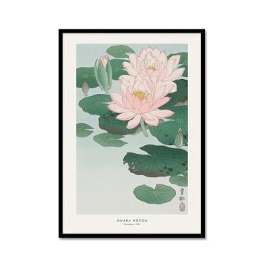 Imagem de Pôster Hasui Kawase Ohara Koson Impressões Katsushika Hokusai Pintura em Tela Onda Japonesa Arte de Parede Hiroshige Imagens para Decoração de Casa (SKU20,12 x 45,7 cm = (30 x 45 cm), Moldura de metal