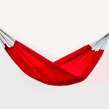 Imagem de Rede de Dormir e Descanso Nylon Garimpeira, Camping, Pesca, Selva, lazer (Vermelho)