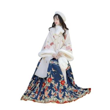 Imagem de Hhsdyl Vestido Hanfu Chinês Feminino Cosplay Antigo Vestido Tradicional Chinês Princesa Hanfu Vestido Performance,L