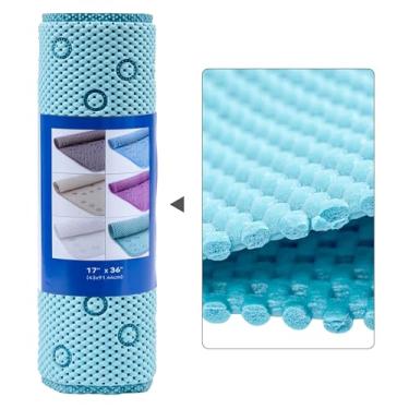 Imagem de Tapete de banheira antiderrapante de espuma de camada dupla 94 x 43 cm, tapete de banheira mais confortável e mais espesso do que o tapete de chuveiro de espuma comum, tapete de banho para banheira