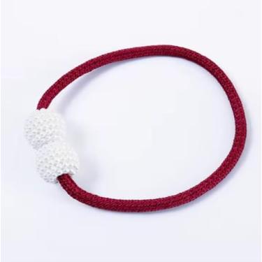 Imagem de Kit 2 Prendedores De Cortina Magnético Abraçadeira Imã Presilhas para Cortinas com Pérolas,Magnéticas, Decorativas, Cozinha, Quarto, Salas (Vermelho)