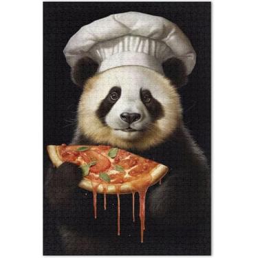 Imagem de Engraçado Panda Chef Quebra-cabeça 1000 peças para adultos quebra-cabeça divertido bobo, divertido para adultos, brinquedo de arte