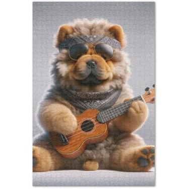 Imagem de Chow Chow Quebra-cabeças fofos para cães para adultos, 1000 peças, natureza, jogos, quebra-cabeças, família, brinquedo, arte, 75 x 40 cm