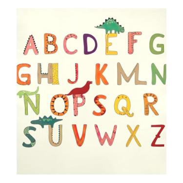 Imagem de Adesivo de folha de capa de porta de geladeira com letras fofas, para arruelas de metal, decalque de painel de ímã de geladeira 58 cm L x 66 cm A