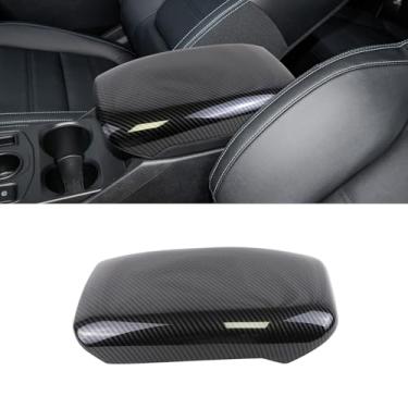 Imagem de GafeSkui Capa de apoio de braço para console central compatível com Ford Ranger 2023-2025 Acessórios interiores Capa de console central de fibra de carbono