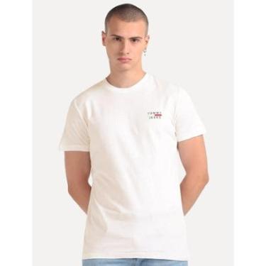 Imagem de Camiseta Tommy Jeans Masculina Chest Logo Tee Off-White-Masculino