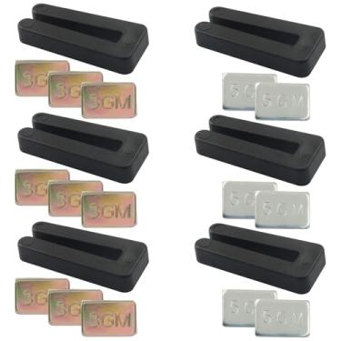 Imagem de LifCratms Kit de balanceamento de ventilador de teto de 21 peças inclui 6 clipes de balanceamento de ventilador e 9 peças de peso 3G autoadesivo de metal e 6 peças de peso 5G autoadesivo de metal