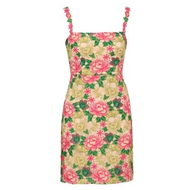 Imagem de Adrianna Papell Vestido curto feminino bordado floral, multicor, 38