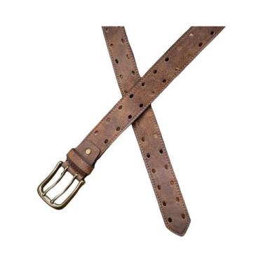 Imagem de Cinto Casual Unissex Retro Em Couro PU Estilo Ocidental Com Fivela De 