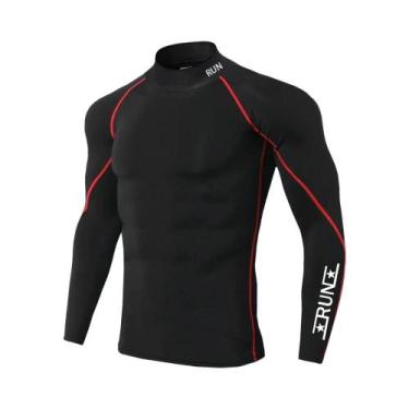 Imagem de Camiseta De Compressão Masculina De Secagem Rápida Para Corrida, Trein