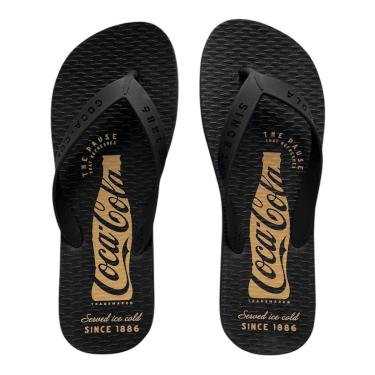 Imagem de Chinelo Coca Cola Masculino Sandália Dedo Fragment CC4697 Off White Verde-Masculino