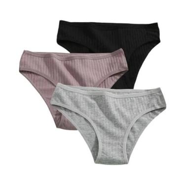 Imagem de Conjunto De Calcinhas De Algodão Femininas Lingerie Sexy Tamanhos XS-5