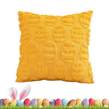 Imagem de Capas de Almofada de Páscoa - Fronha Macia Com Estampa De Ovo 45 Cm X 45 Cm,Almofada Decorativa de Páscoa | Para Sofá da Sala de Estar Sala de Jantar Quarto Decoração de Interiores