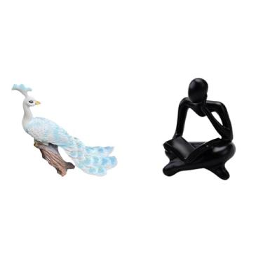 Imagem de Whtkoph Escultura de Pensador Abstrato, Figura Decorativa para Jardim, Artesanato, Estátua para Decoração de Casa, Pátio, Mesa, Sala de Estar