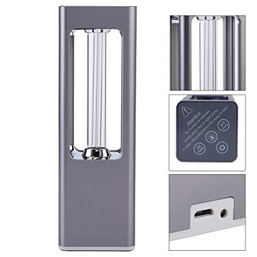 Imagem de KIMISS Remoção Germicida Portátil de Lâmpada UVC Pequena e Leve para Carro, Banheiro, Armário, Escritório, Hotel (Cinza)