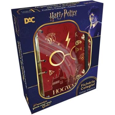 Imagem de Kit Fichario Colegial e Estojo Harry Potter Vinho 5290 - Dac