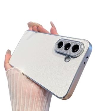 Imagem de Capa protetora de lente de luxo com diamantes para Samsung Galaxy S25 Edge S24 S23 Ultra Plus FE (para Galaxy S24 FE/Branco)