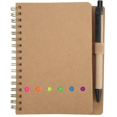 Imagem de Bloco De Anotações Caderneta Ecológico Mini Caneta Eco - shopamericasi