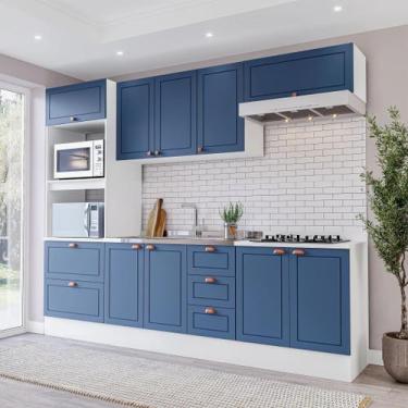 Imagem de Cozinha Pérola com Rodapé 5 Peças Torre Quente Aéreo 3 Portas Balcão 1