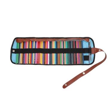 Imagem de Conjunto de lápis de cor solúveis em água, 50 cores, grau artístico, pigmentado vibrante, resistente à ruptura para esboços, desenhos, sombreamento, livros de colorir para