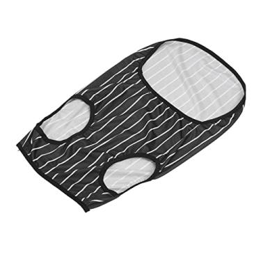 Imagem de GOWENIC Cão Listrado Colete Solto Confortável Evitar Perda de Cabelo Roupas para Animais de Estimação para Rottweiler Mistura Roupas de Verão para Cães Grandes Raças (L)