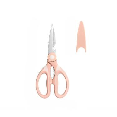 Imagem de Tesouras de cozinha multiuso, tesouras de aço inoxidável resistentes para cortar carne, aves, legumes