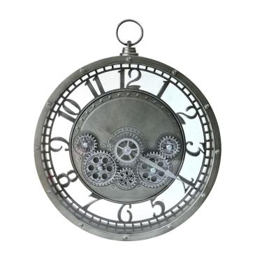 Imagem de Relógio De Parede Vintage Com Engrenagens Visíveis E Cor Envelhecida 26,7Cm 