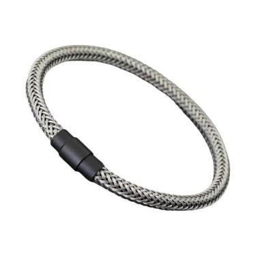 Imagem de Pulseira Masculina Premium De Aço Inoxidável Com Fecho Magnético, Aces