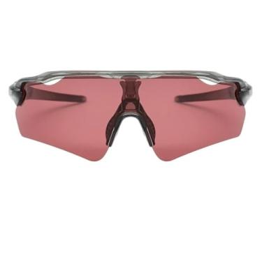 Imagem de Óculos De Sol Esportivo Ciclismo Proteção Kit Polarizado Original Baixa Pace Pedal Bike Beach Tennis Ftv Corrida UV400 Unissex - Modelo Race - Cacife Brand (Cinza e Vermelho)