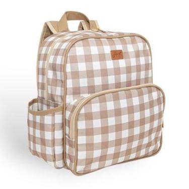 Imagem de Mochila de Maternidade Just Baby Vichy Bege-Unissex