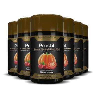 Imagem de 6x  PROSTIL OLEO SEMENTE DE ABOBORA 30CAPS HF SUPLEMENTOS-Unissex