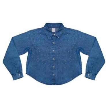 Imagem de Camisa Juvenil Look Jeans Cropped Jeans - 6 - UNICA-Feminino