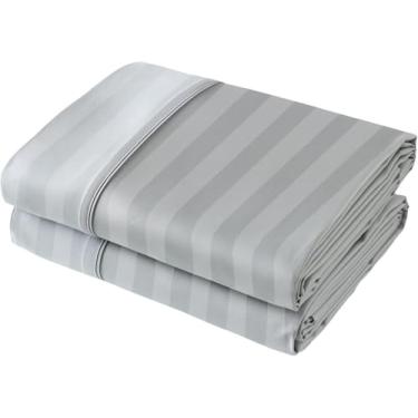 Imagem de Pacote com apenas 2 lençóis, tamanho Cal King, 400 fios, 100% algodão egípcio - resistente a rugas, desbotamento e manchas (pacote com 2)