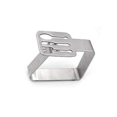 Imagem de Prendedores de Toalha Mesa Aço Inoxidável Clamps Ajustáveis Suportes para Casa Festa Indoor Churrasco Piquenique Jantar