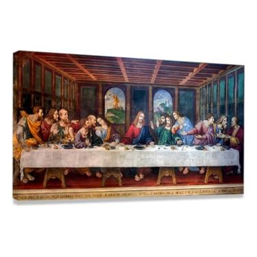 Imagem de Quadro Santa Ceia de Jesus 60x85cm em Tecido – Arte Religiosa Cristã em Tela PoliCanvas, Sem Moldura, Impressão em Alta Resolução – Ideal para Sala ou Igreja 76001tela5381
