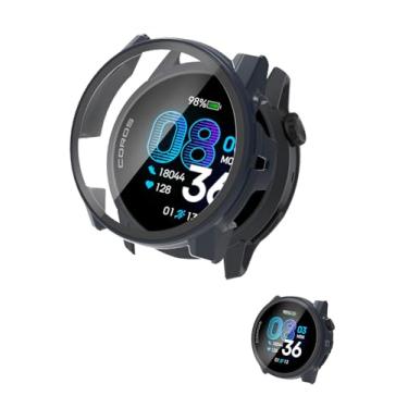 Imagem de NOUKAJU Capa para COROS PACE 4, capa protetora para relógio inteligente, película de vidro temperado 9H integrada, PC rígido, fácil de instalar, protetor de tela para relógio esportivo COROS PACE 4