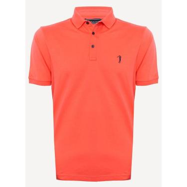 Imagem de Camisa Polo Aleatory Lisa Algodão Pima Coral-Masculino