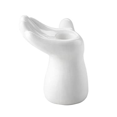 Imagem de Castiçal de incenso de cerâmica criativo decoração de mesa artesanato ornamentos modernos suporte de vela suporte de castiçal (branco)
