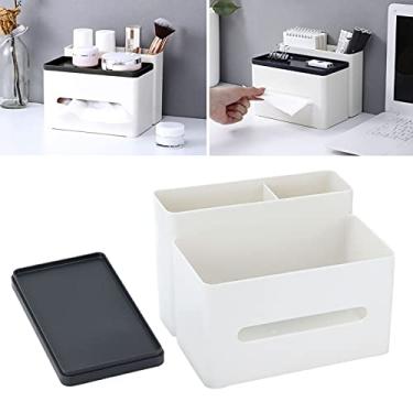 Imagem de Suporte de Papel Higiênico Moderno Plástico Multifuncional com Design Armazenamento em Grade Abertura para Extração Mais Suave Caixa Casa Escritório S