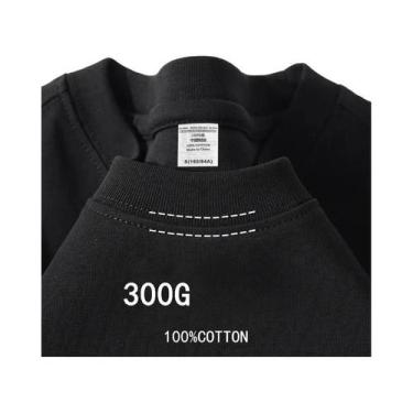 Imagem de Camiseta Masculina Oversized De Algodão Para O Verão 300gms De Alta Re