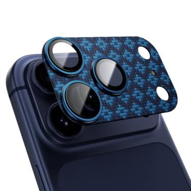 Imagem de BENKS Protetor de lente de câmera ArmorWarrior para iPhone 17 Pro - Azul ArmorGrid