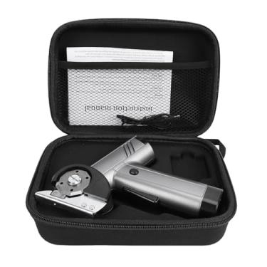 Imagem de Zhjvihx Tesoura Elétrica Sem Fio, Ferramenta de Corte de Alta Velocidade de 10.000 RPM Com Display LED e 4 Configurações de Velocidade, Cortador de Papelão Recarregável para Caixas de