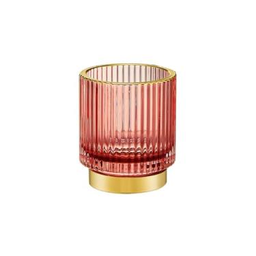 Imagem de LEICURACE Organizador de pincéis de maquiagem, porta-escovas de dentes, porta-lápis de mesa, copo de pincel de vidro vintage multifuncional (A3-28-US)