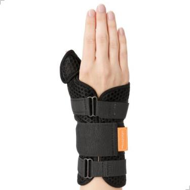 Imagem de Órtese para Punho Neoprene Esquerdo Direito Polegar com Tala Preto Neo