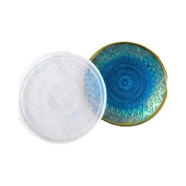 Imagem de Molde De Silicone Redondo Para Bandeja De Resina Epóxi DIY - Ideal Par