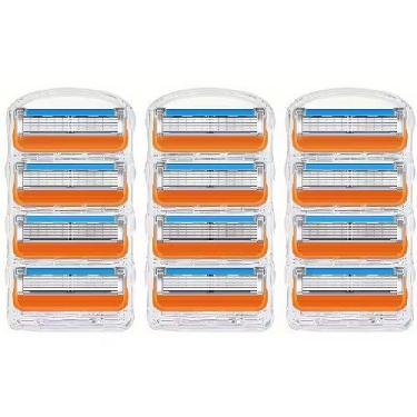 Imagem de Kit Com 12 Refis De Primeira Linha Serve No Suporte De Gillete Mach 5,
