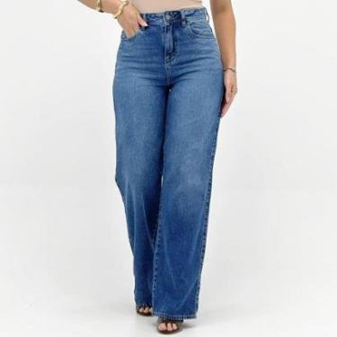Imagem de Calça People's Jeans Wide Leg Feminina-Feminino