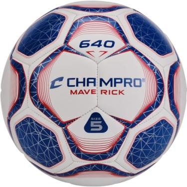 Imagem de Champro Bola de futebol Maverick, tamanho 4, vermelha, branca, azul